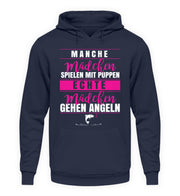 Echte Mädchen gehen Angeln  - Unisex Kapuzenpullover Hoodie - Shirtfisch