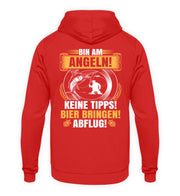 Bin am Angeln keine Tipps  - Unisex Kapuzenpullover Hoodie - Shirtfisch