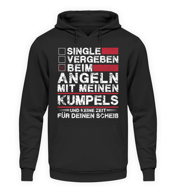 Single Vergebn beim Angeln  - Unisex Kapuzenpullover Hoodie - Shirtfisch