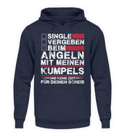 Single Vergebn beim Angeln  - Unisex Kapuzenpullover Hoodie - Shirtfisch