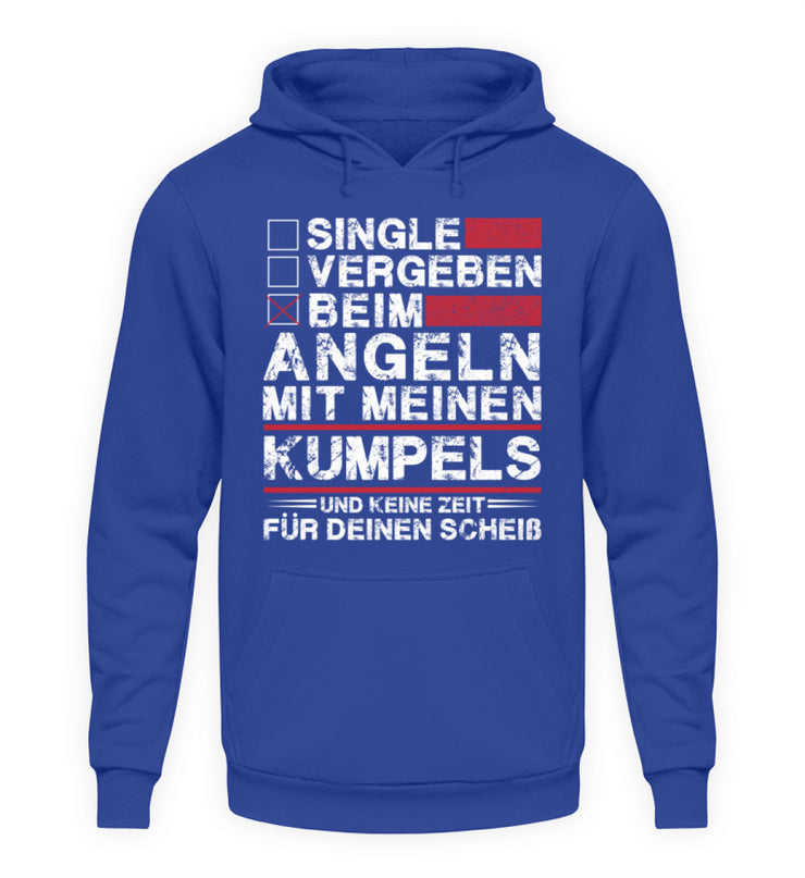 Single Vergebn beim Angeln  - Unisex Kapuzenpullover Hoodie - Shirtfisch