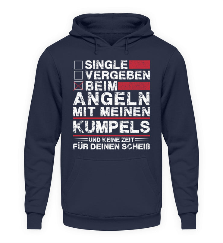 Single Vergebn beim Angeln  - Unisex Kapuzenpullover Hoodie - Shirtfisch