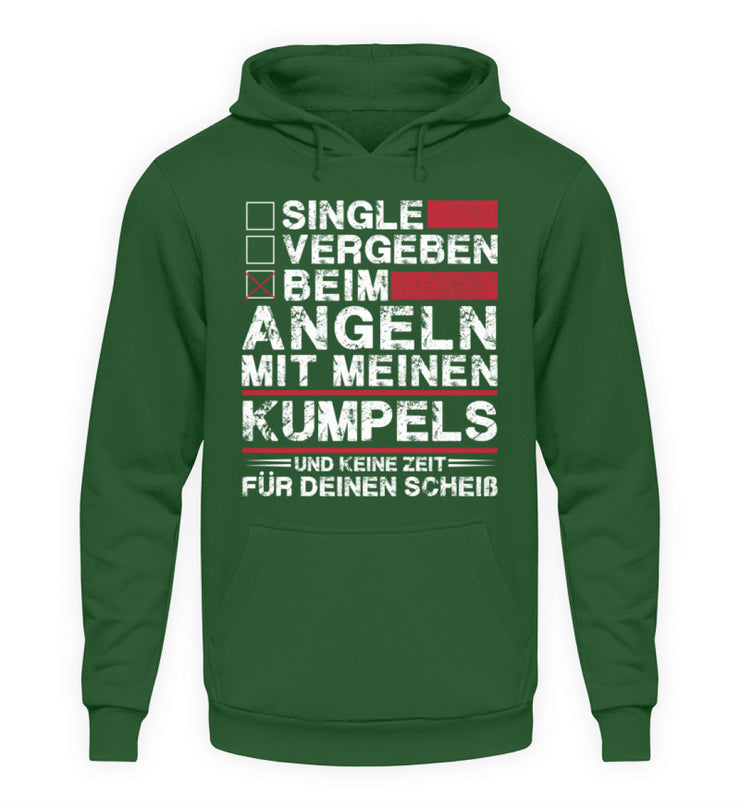 Single Vergebn beim Angeln  - Unisex Kapuzenpullover Hoodie - Shirtfisch